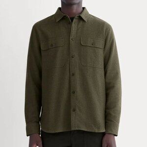 Everlane Men's The Heavyweight Overshirt, Pre-Shrunk, Heathered Green
